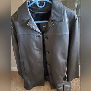 NWT- Trek New York Leather Coat/Jacket w/zip out lining